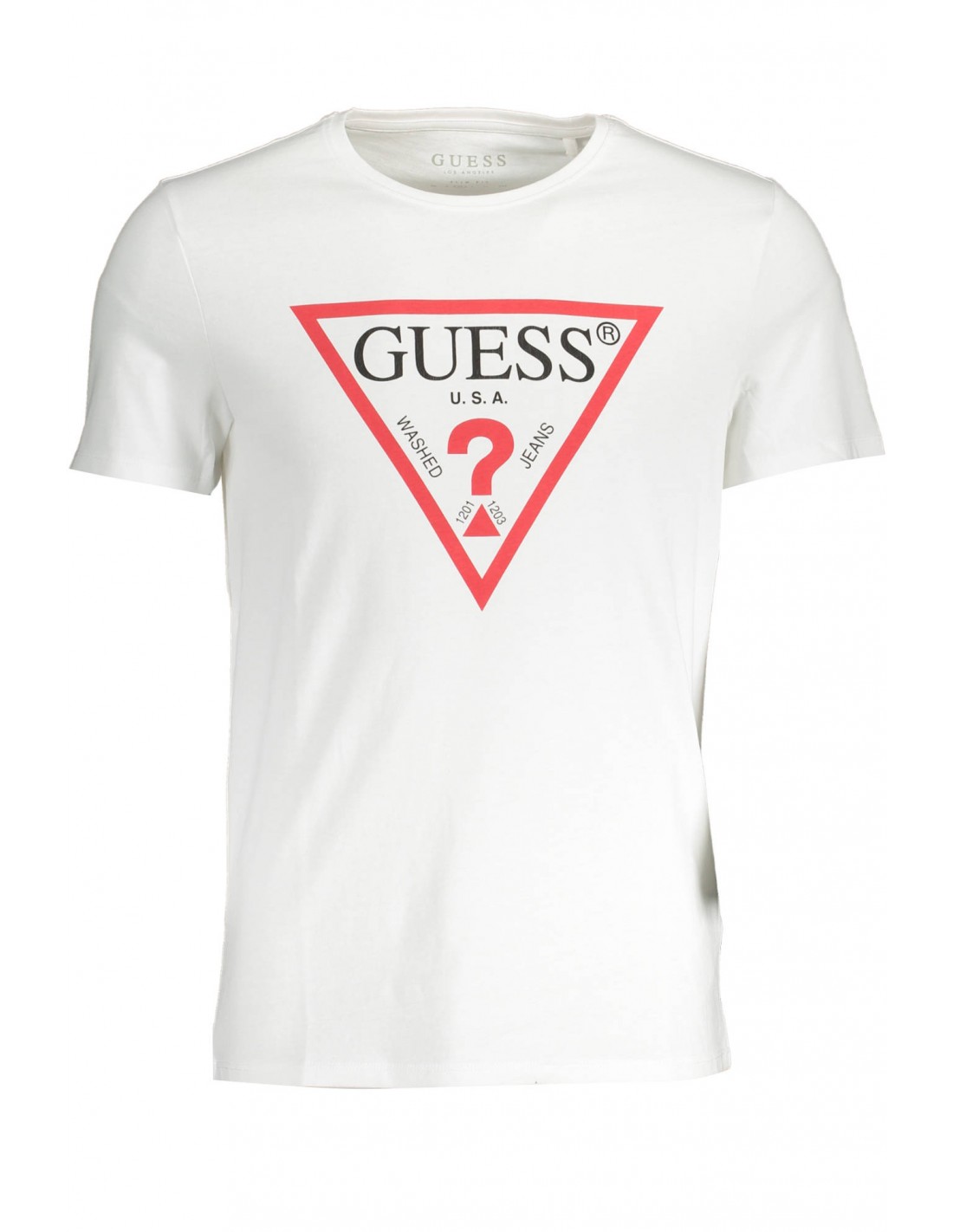 camiseta guess blanca hombre