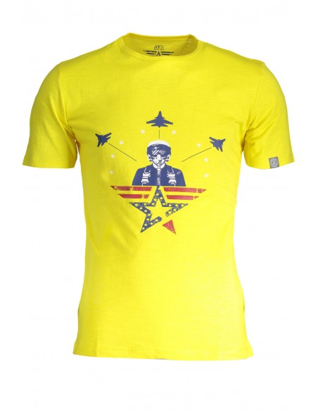 Camiseta Avirex maxilogo para hombre - yellow