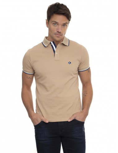 polo beige hombre
