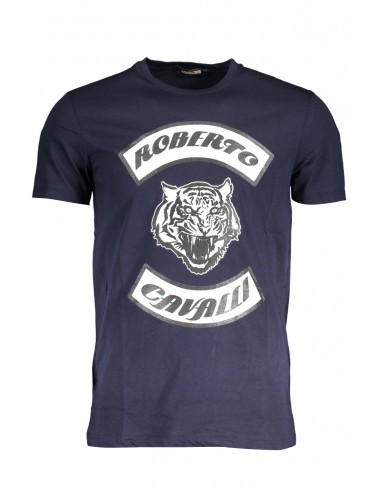 Roberto Cavalli camiseta para hombre logo - marino